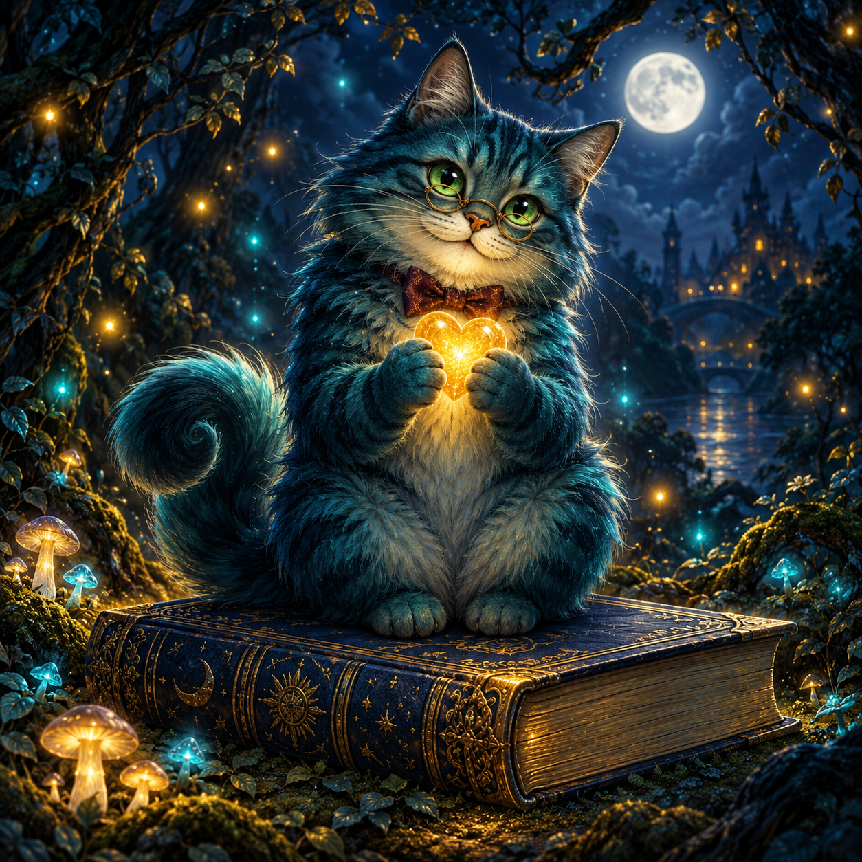 Кот Михалыч сторожит волшебную книгу